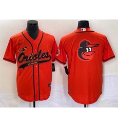 Men Baltimore Orioles Orange Team Big Logo Cool Base Stitched Jersey