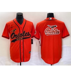 Men Baltimore Orioles Orange Team Big Logo Cool Base Stitched Jersey S