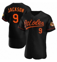 Men Baltimore Orioles Reggie Jackson #9 Black Flex base MLB Jersey