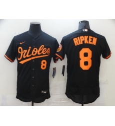 Men Nike Baltimore Orioles 8 Cal Ripken Jr Black Authentic Player MLB Jersey