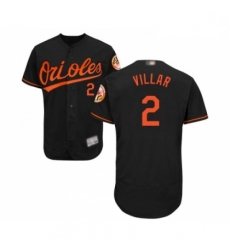 Mens Baltimore Orioles 2 Jonathan Villar Black Alternate Flex Base Authentic Collection Baseball Jersey
