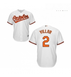 Mens Baltimore Orioles 2 Jonathan Villar Replica White Home Cool Base Baseball Jersey 