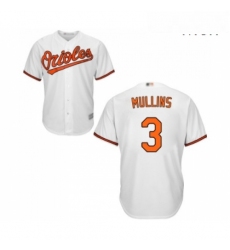 Mens Baltimore Orioles 3 Cedric Mullins Replica White Home Cool Base Baseball Jersey 