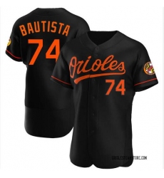 Men's Baltimore Orioles Felix Bautista #74  Black Alternate Stitched Jersey