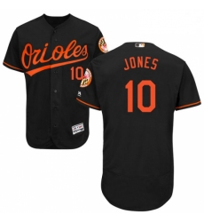 Mens Majestic Baltimore Orioles 10 Adam Jones Black Alternate Flex Base Authentic Collection MLB Jersey