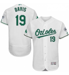 Mens Majestic Baltimore Orioles 19 Chris Davis White Celtic Flexbase Authentic Collection MLB Jersey