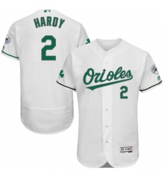 Mens Majestic Baltimore Orioles 2 JJ Hardy White Celtic Flexbase Authentic Collection MLB Jersey