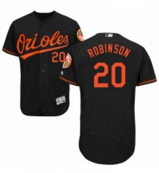 Mens Majestic Baltimore Orioles 20 Frank Robinson Black Alternate Flex Base Authentic Collection MLB Jersey
