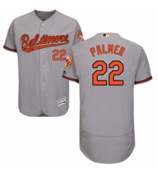 Mens Majestic Baltimore Orioles 22 Jim Palmer Grey Road Flex Base Authentic Collection MLB Jersey