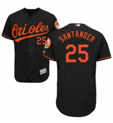 Mens Majestic Baltimore Orioles 25 Anthony Santander Black Alternate Flex Base Authentic Collection MLB Jersey