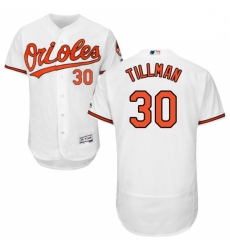 Mens Majestic Baltimore Orioles 30 Chris Tillman White Home Flex Base Authentic Collection MLB Jersey