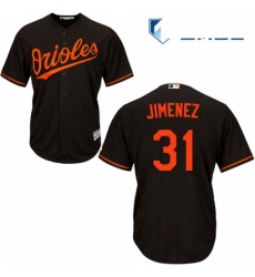 Mens Majestic Baltimore Orioles 31 Ubaldo Jimenez Replica Black Alternate Cool Base MLB Jersey