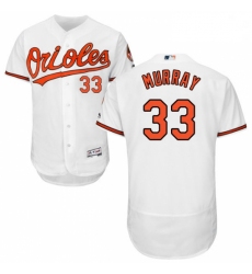 Mens Majestic Baltimore Orioles 33 Eddie Murray White Home Flex Base Authentic Collection MLB Jersey