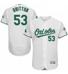 Mens Majestic Baltimore Orioles 53 Zach Britton White Celtic Flexbase Authentic Collection MLB Jersey