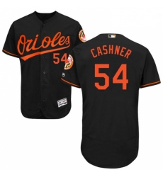 Mens Majestic Baltimore Orioles 54 Andrew Cashner Black Alternate Flex Base Authentic Collection MLB Jersey