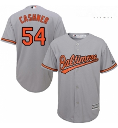 Mens Majestic Baltimore Orioles 54 Andrew Cashner Replica Grey Road Cool Base MLB Jersey 