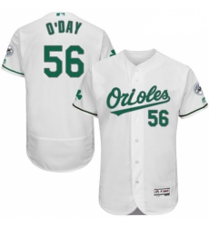 Mens Majestic Baltimore Orioles 56 Darren ODay White Celtic Flexbase Authentic Collection MLB Jersey