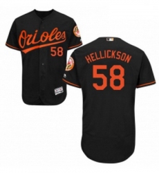 Mens Majestic Baltimore Orioles 58 Jeremy Hellickson Black Flexbase Authentic Collection MLB Jersey