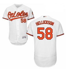 Mens Majestic Baltimore Orioles 58 Jeremy Hellickson White Flexbase Authentic Collection MLB Jersey