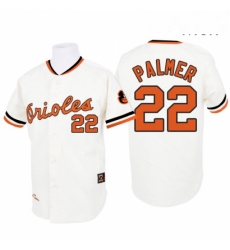 Mens Mitchell and Ness 1970 Baltimore Orioles 22 Jim Palmer Authentic White Throwback MLB Jersey
