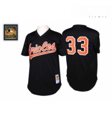 Mens Mitchell and Ness Baltimore Orioles 33 Eddie Murray Authentic Black Throwback MLB Jersey