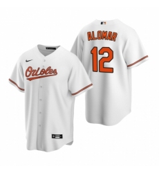 Mens Nike Baltimore Orioles 12 Roberto Alomar White Home Stitched Baseball Jersey