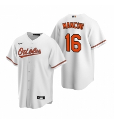 Mens Nike Baltimore Orioles 16 Trey Mancini White Home Stitched Baseball Jersey