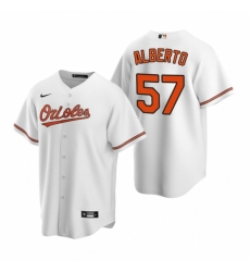 Mens Nike Baltimore Orioles 57 Hanser Alberto White Home Stitched Baseball Jersey