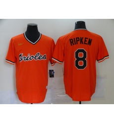 Orioles 8 Cal Ripken Jr Orange Nike Cool Base Throwback Jersey