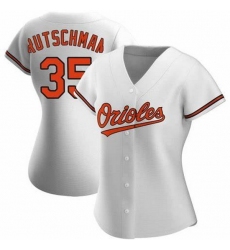 Women Baltimore Oriole #35 Adley Rutschman White Flex Base Stitched Baseball jersey