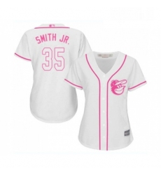 Womens Baltimore Orioles 35 Dwight Smith Jr Replica White Fashion Cool Base Baseball Jersey 