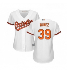 Womens Baltimore Orioles 39 Renato Nunez Replica White Home Cool Base Baseball Jersey 