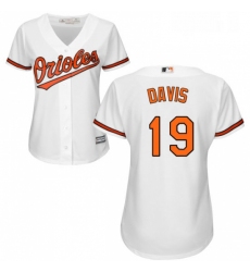 Womens Majestic Baltimore Orioles 19 Chris Davis Authentic White Home Cool Base MLB Jersey