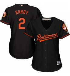 Womens Majestic Baltimore Orioles 2 JJ Hardy Authentic Black Alternate Cool Base MLB Jersey