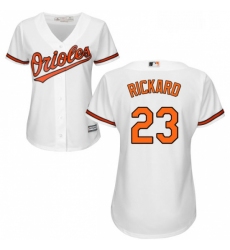Womens Majestic Baltimore Orioles 23 Joey Rickard Authentic White Home Cool Base MLB Jersey