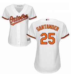 Womens Majestic Baltimore Orioles 25 Anthony Santander Authentic White Home Cool Base MLB Jersey 