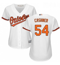 Womens Majestic Baltimore Orioles 54 Andrew Cashner Authentic White Home Cool Base MLB Jersey 