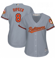 Womens Majestic Baltimore Orioles 8 Cal Ripken Authentic Grey Road Cool Base MLB Jersey