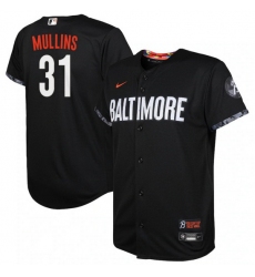 Youth Baltimore Orioles 31 Cedric Mullins Black 2023 City Connect Stitched Baseball Jersey