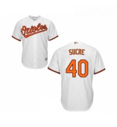 Youth Baltimore Orioles 40 Jesus Sucre Replica White Home Cool Base Baseball Jersey 