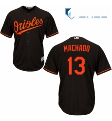 Youth Majestic Baltimore Orioles 13 Manny Machado Authentic Black Alternate Cool Base MLB Jersey