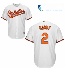 Youth Majestic Baltimore Orioles 2 JJ Hardy Authentic White Home Cool Base MLB Jersey