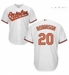 Youth Majestic Baltimore Orioles 20 Frank Robinson Replica White Home Cool Base MLB Jersey