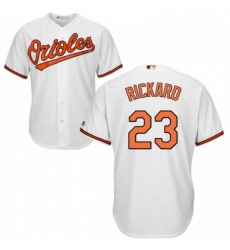 Youth Majestic Baltimore Orioles 23 Joey Rickard Authentic White Home Cool Base MLB Jersey