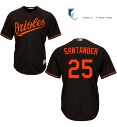 Youth Majestic Baltimore Orioles 25 Anthony Santander Replica Black Alternate Cool Base MLB Jersey 