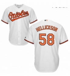 Youth Majestic Baltimore Orioles 58 Jeremy Hellickson Authentic White Home Cool Base MLB Jersey 