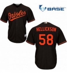 Youth Majestic Baltimore Orioles 58 Jeremy Hellickson Replica Black Alternate Cool Base MLB Jersey 
