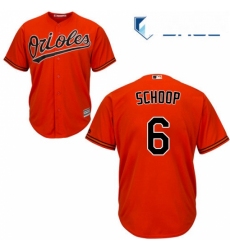 Youth Majestic Baltimore Orioles 6 Jonathan Schoop Authentic Orange Alternate Cool Base MLB Jersey