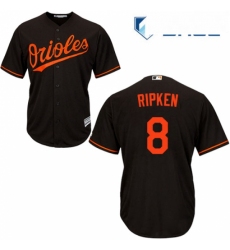 Youth Majestic Baltimore Orioles 8 Cal Ripken Authentic Black Alternate Cool Base MLB Jersey