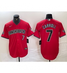 MLB Diamondbacks 7 Corbin Carroll Red Nike Cool Base Men Jersey